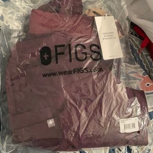 Figs deep purple kade pants
